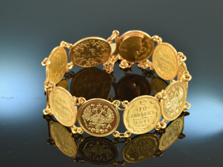 Around 1935! Beautiful traditional costumes Dirndl bracelet historical coins silver gold plated