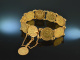 Around 1935! Beautiful traditional costumes Dirndl bracelet historical coins silver gold plated