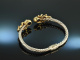 Around 1990! Chic Vintage Octopus Bangle Silver 925 gold plated