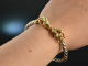 Around 1970! Chic twisted vintage ram bangle silver 925 gold plated