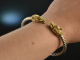 Around 1970! Chic vintage dragon bangle silver 925 gold plated