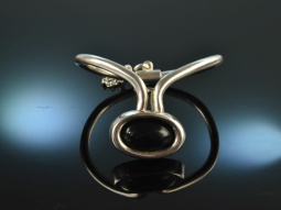 Around 1960! Cool Vintage Sixties Design Bangle Onyx...