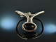 Around 1960! Cool Vintage Sixties Design Bangle Onyx Silver 925 signed