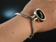 Around 1960! Cool Vintage Sixties Design Bangle Onyx Silver 925 signed