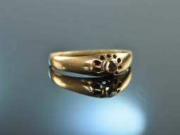 Russland um 1890! Zarter Verlobungs Ring mit Diamantrose...