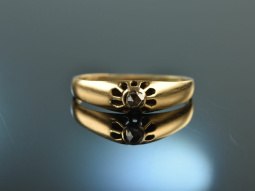 Russland um 1890! Zarter Verlobungs Ring mit Diamantrose...