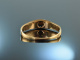 Russland um 1890! Zarter Verlobungs Ring mit Diamantrose Gold 560