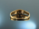 Russland um 1890! Zarter Verlobungs Ring mit Diamantrose Gold 560