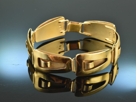 Around 1962! Chic Sixties Statement bracelet silver 925 gold plated