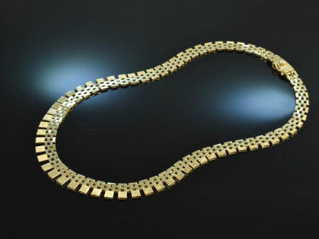 M&uuml;nchen um 1955! Schickes Fifties Vintage Kleopatra Collier Gold 585