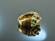 Victor Mayer Faberg&eacute; Stil! Traum Ring Email Rubin Diamanten Gold signiert