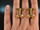 Around 1995! Finest cufflinks sapphire cabochons gold 750 signed