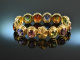 Bremen um 1970! Exquisites buntes Farbstein Armband Gold 750