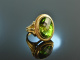 Bremen um 1970! Exquisiter gro&szlig;er Peridot Ring Gold 750