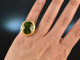 Bremen um 1970! Exquisiter großer Peridot Ring Gold 750