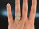 Bremen um 1925! Feinster ca. 4 ct Altschliff Diamant Marquise Ring Gold 750 Platin