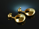 Around 1965! Chic big vintage sixties earrings silver gold plated