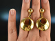 Around 1965! Chic big vintage sixties earrings silver gold plated