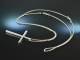 Wempe around 2006! Finest cross pendant with chain 1.42 ct diamonds white gold 750
