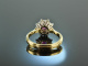 Stuttgart um 1970! Sehr feiner Rubin Brillant Ring ca. 0,6 ct Gold 585