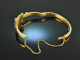 Vienna around 1870! Beautiful Biedermeier bangle seedbeads turquoise gold 585