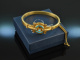 Vienna around 1870! Beautiful Biedermeier bangle seedbeads turquoise gold 585