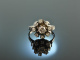 Glamour um 1960! Funkelnder Cocktail Brillant Ring 0,75 ct Weiss Gold 750