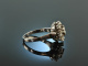 Glamour um 1960! Funkelnder Cocktail Brillant Ring 0,75 ct Weiss Gold 750