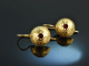 M&uuml;nchen um 1900! H&uuml;bsche Trachten Ohrringe rote Glassteine Silber vergoldet