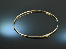 Around 1995! Delicate noble bangle diamond 0.07 ct gold 585