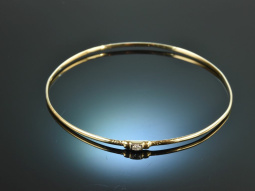 Around 1995! Delicate noble bangle diamond 0.07 ct gold 585