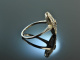 USA um 1910! Feiner Art Deco Ring Saphire Diamanten Gold 750 Platin
