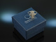 USA um 1910! Feiner Art Deco Ring Saphire Diamanten Gold 750 Platin