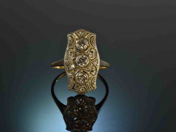 USA um 1915! Wundervoller Art Deco Diamant Ring Platin...
