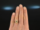 usa around 1950! Pretty seedbeads sapphire marquise ring gold 585