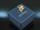 usa around 1950! Pretty seedbeads sapphire marquise ring gold 585