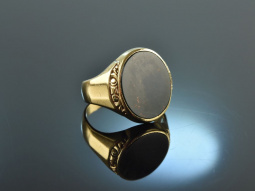 Um 1950! Sch&ouml;ner klassischer Wappen Siegel Ring...