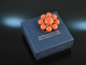 Around 1955! Beautiful large sardegna precious coral pendant gold 750 seedbeads