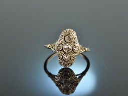 Berlin um 1915! Feiner Art Deco Diamant Ring 0,35 ct Wei&szlig; Gold 750