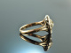 Um 1780! Wundervoller Historischer Rosenschliff Diamant Ring 1,1 ct Gold 585