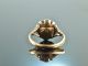 Um 1780! Wundervoller Historischer Rosenschliff Diamant Ring 1,1 ct Gold 585