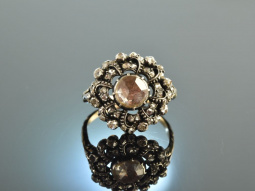 Um 1780! Seltener historischer Rosenschliff Diamant Ring...