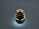 Rom um 1970! Schicker gro&szlig;er 1,4 ct Diamant Rosen Ring Gold 750 SIlber