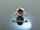 Frankfurt um 1950! Klassisch feiner Ring Platin Saphir Diamanten 0,6 ct