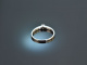 Frankfurt um 1980! Klassischer Diamant Verlobungs Ring Wei&szlig; Gold 585 0,10 ct