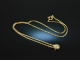 Around 1990! Pretty diamond pendant with chain 0,07 ct gold 585