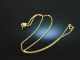 Around 1990! Pretty diamond pendant with chain 0,07 ct gold 585