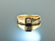 Um 1915! Art Deco Diamant Solit&auml;r Verlobungs Ring 0,1 ct Gold 750 Platin