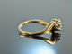 Frankfurt um 1910! Toi-et-Moi Verlobungs Ring Altschliff Diamanten 0,22 ct Gold 585