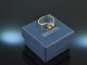 Frankfurt um 1910! Toi-et-Moi Verlobungs Ring Altschliff Diamanten 0,22 ct Gold 585